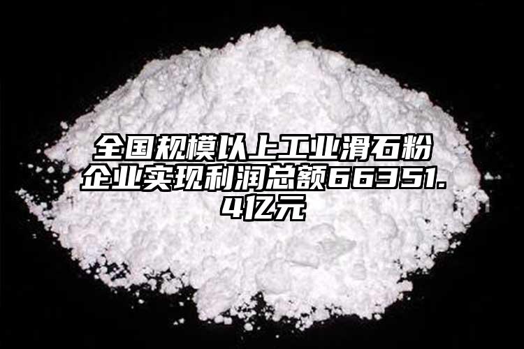 全國規模以上工業滑石粉企業實現利潤總額66351.4億元